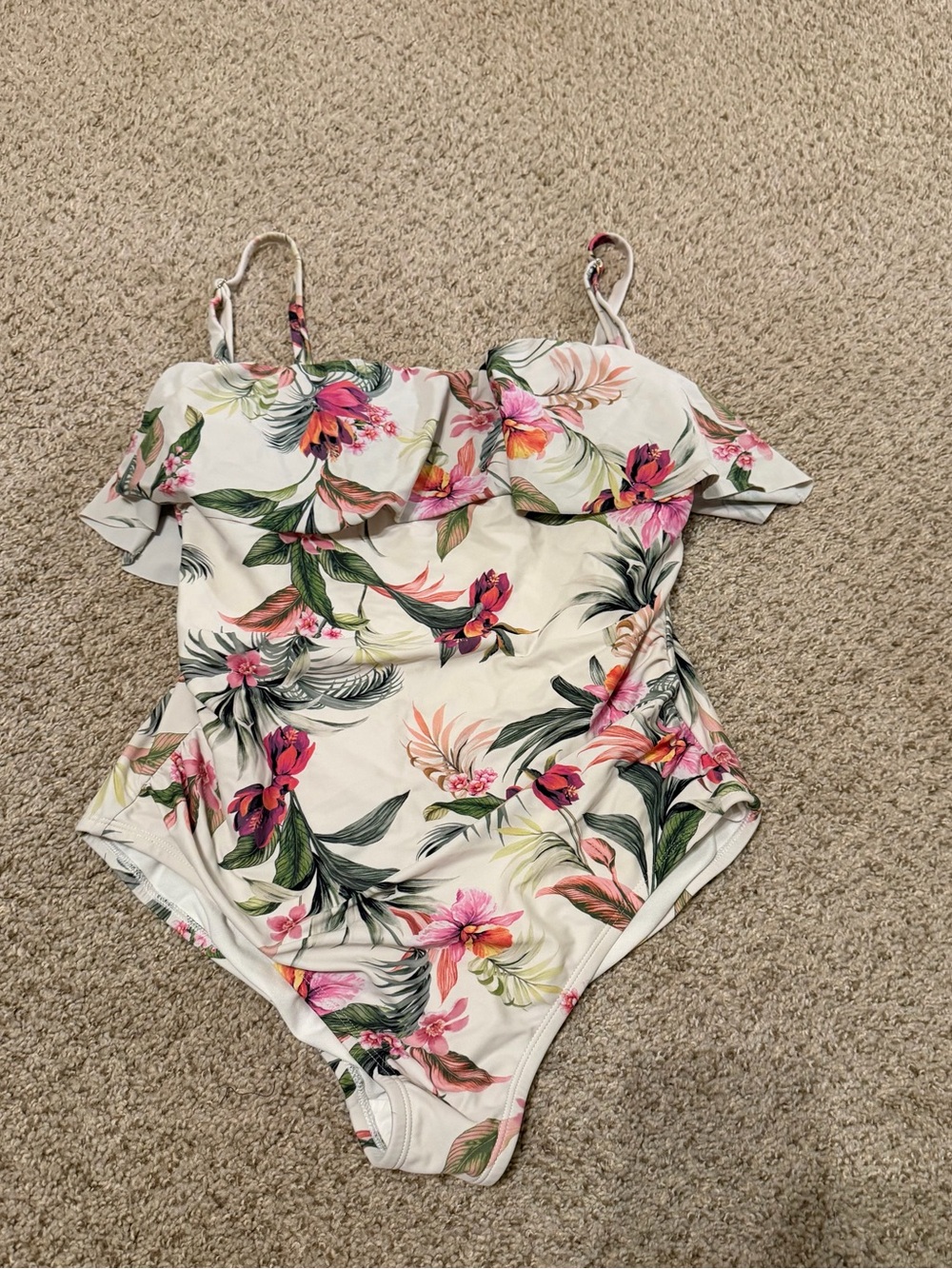 Kona Sol White One-Piece with Aqua Drawstring